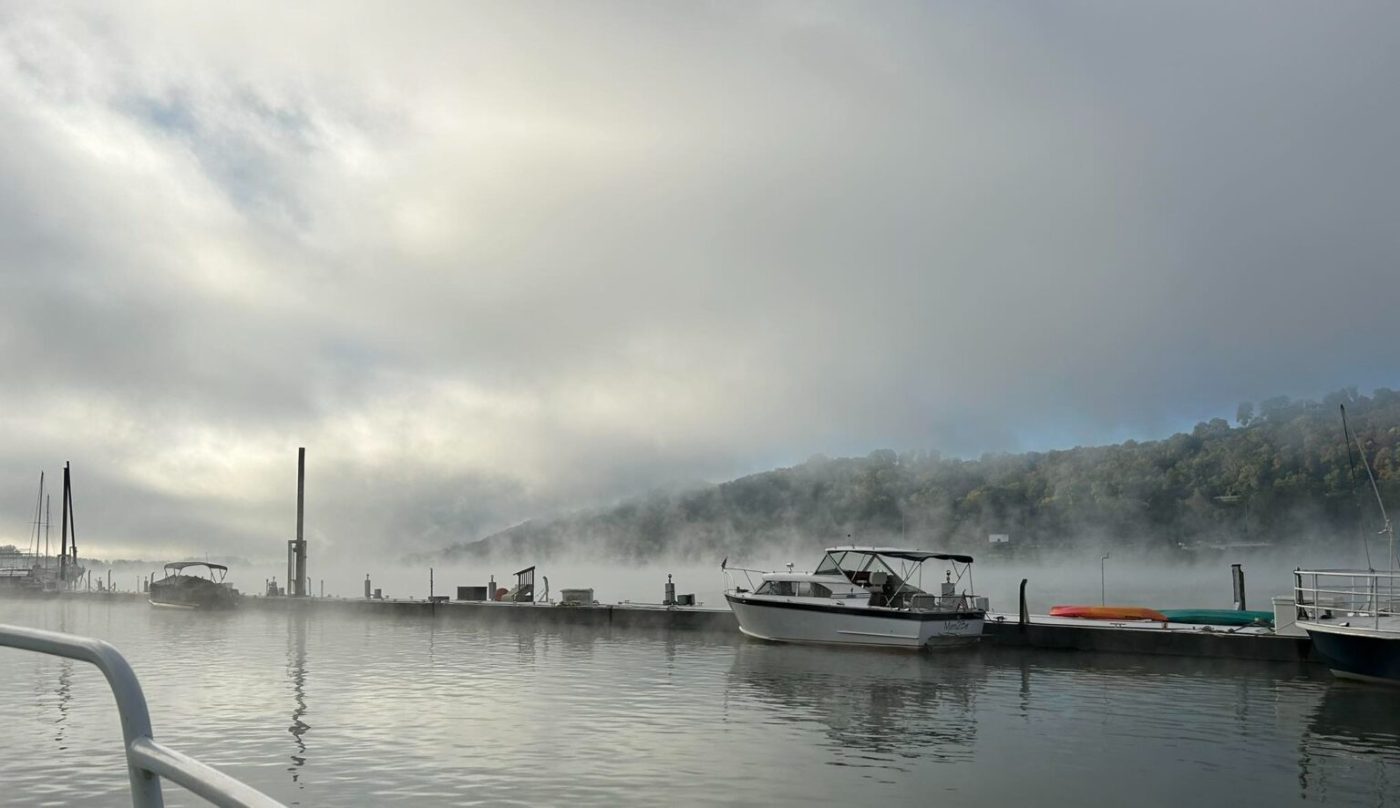Cruisers rafted along the ORLC docks
